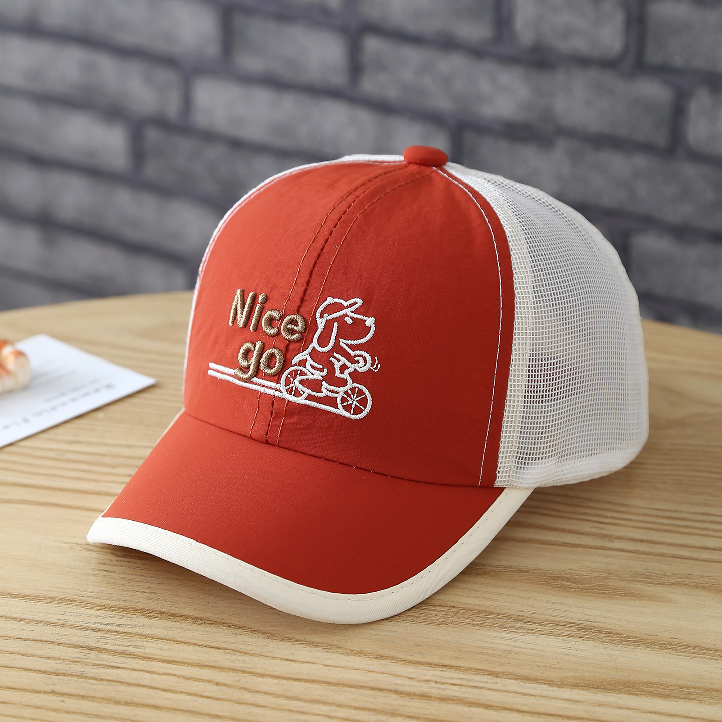 Embroidery Cap - Cappellino da baseball estivo in rete