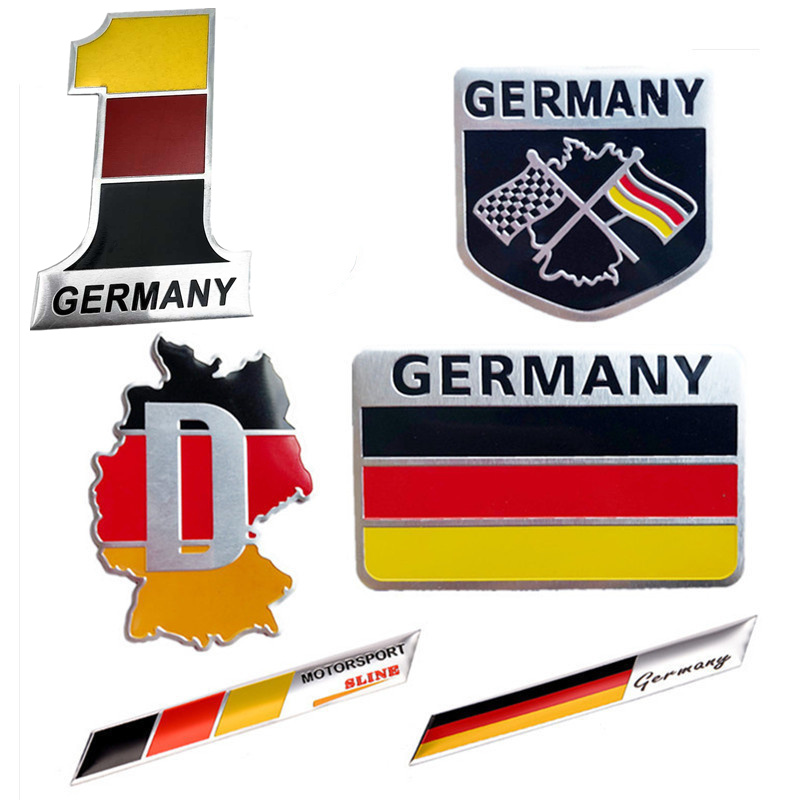 Embroidery World - Adesivo 3D in alluminio Germania bandiera