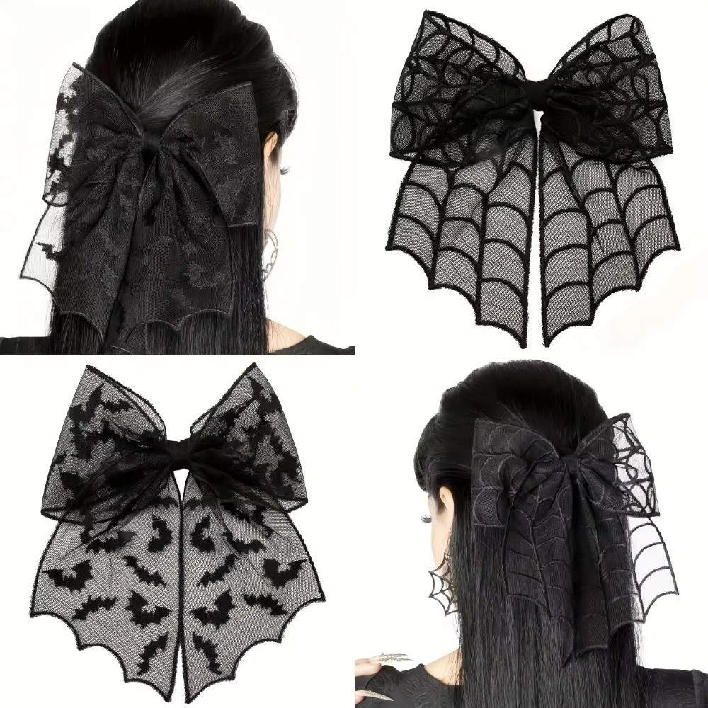 Embroidery Gothic - Fermagli per capelli in tulle e