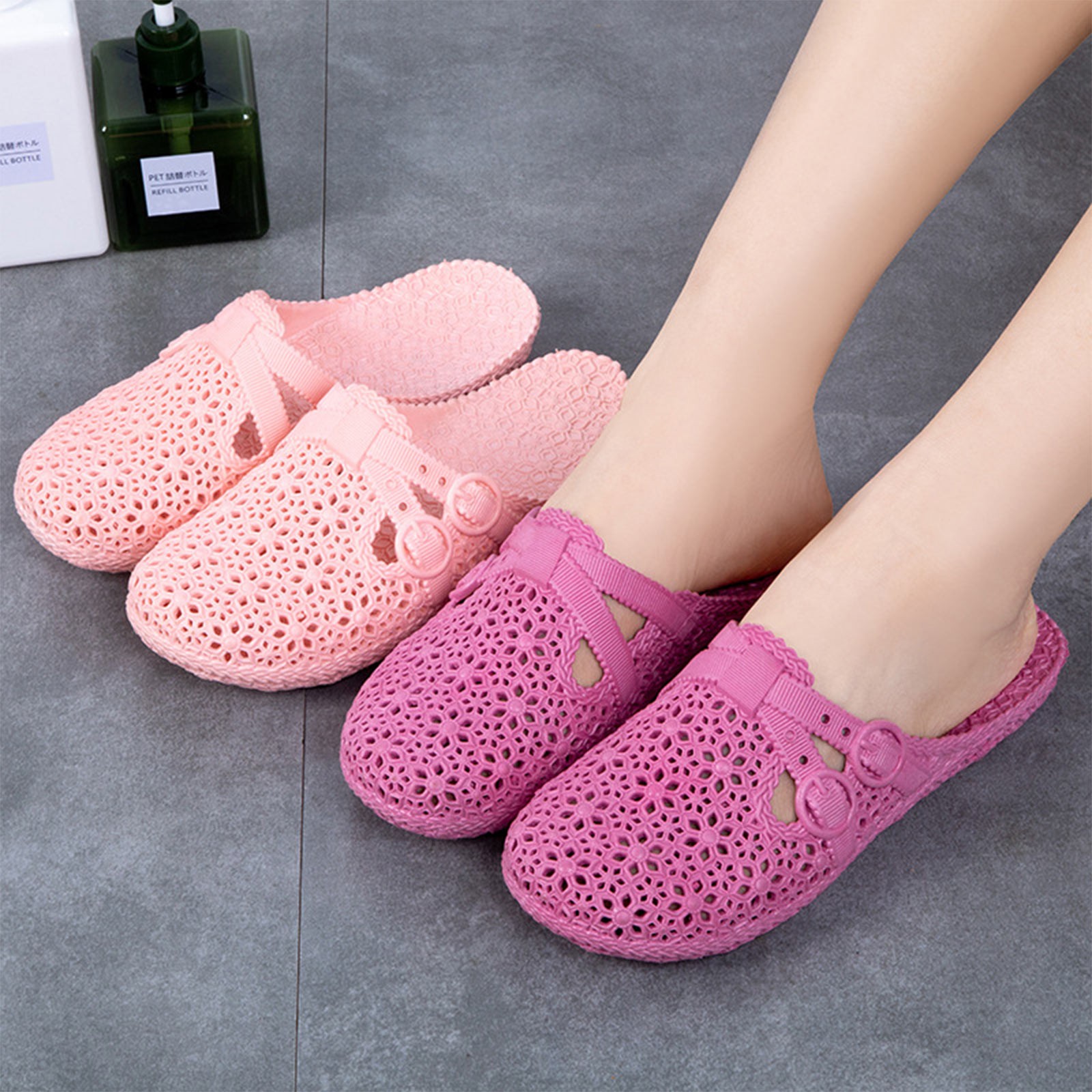 Embroidery Flat Shoes - Pantofole traspiranti con punta avvolgente Scarpe