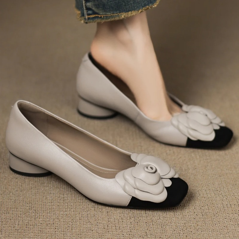 Embroidery Flat Shoes - Taglie forti 34-41 décolleté slip-on patchwork