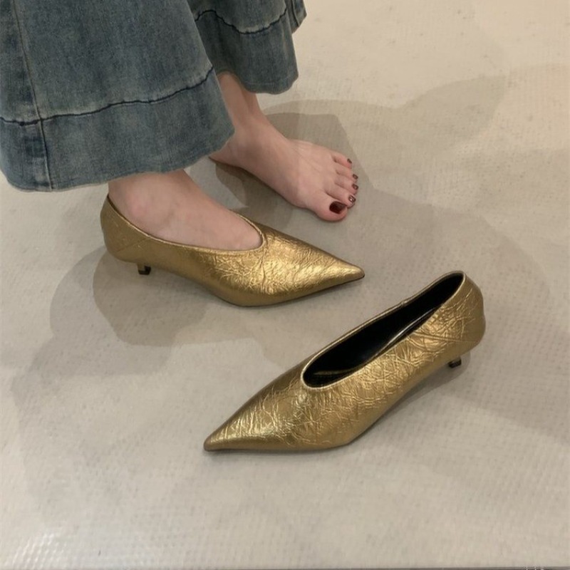 Embroidery Flat Shoes - 2025 Autunno Nuovo Pendolare Vento Tacco