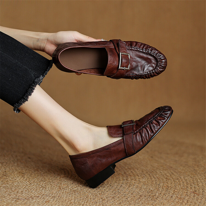 Embroidery Flat Shoes - Nuove pompe da donna in vera