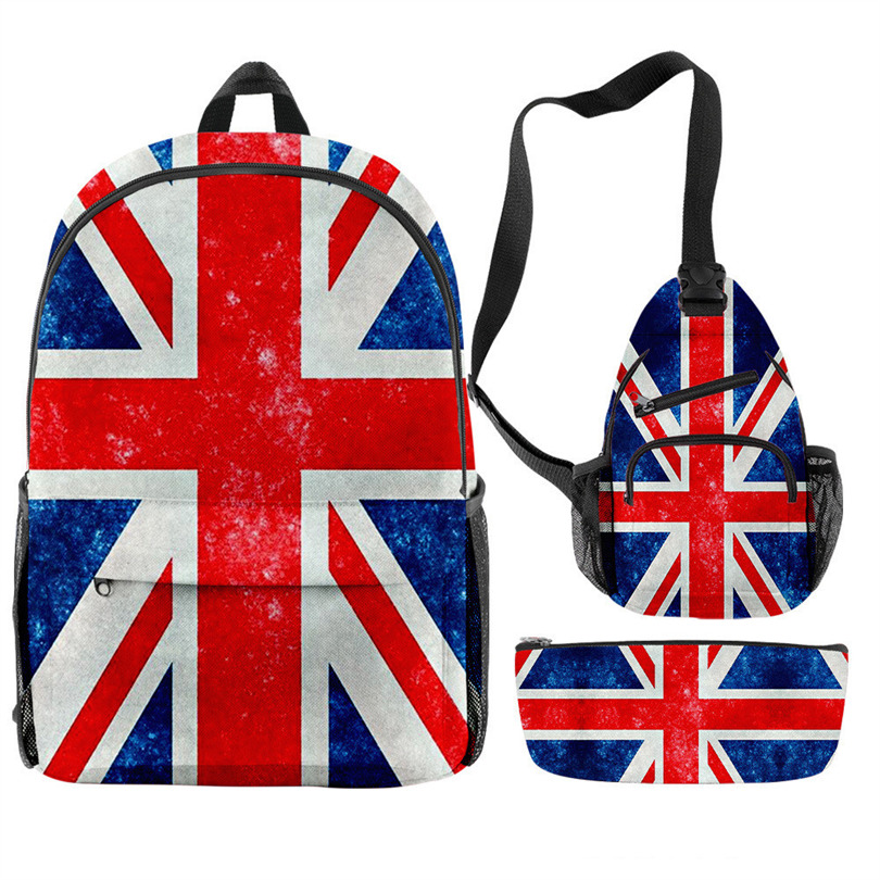 Embroidery Uk - Zaini con bandiera britannica dell'Inghilterra del