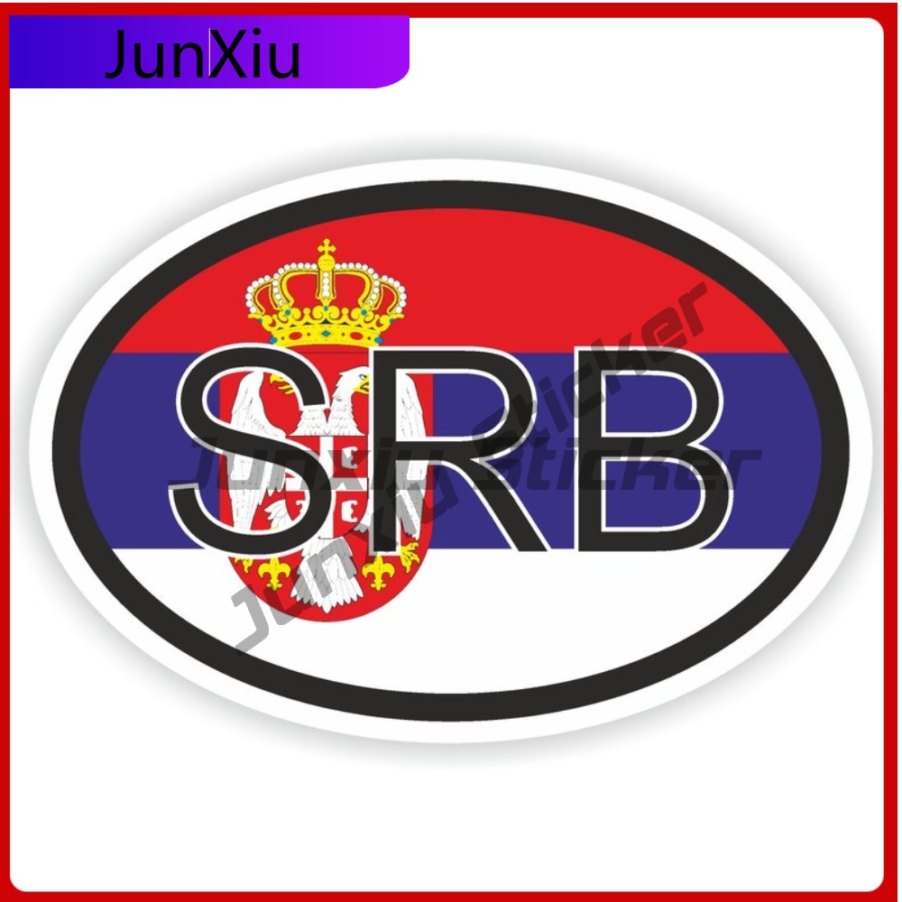 Embroidery World - Serbia Codice Paese Srb Adesivo Ovale