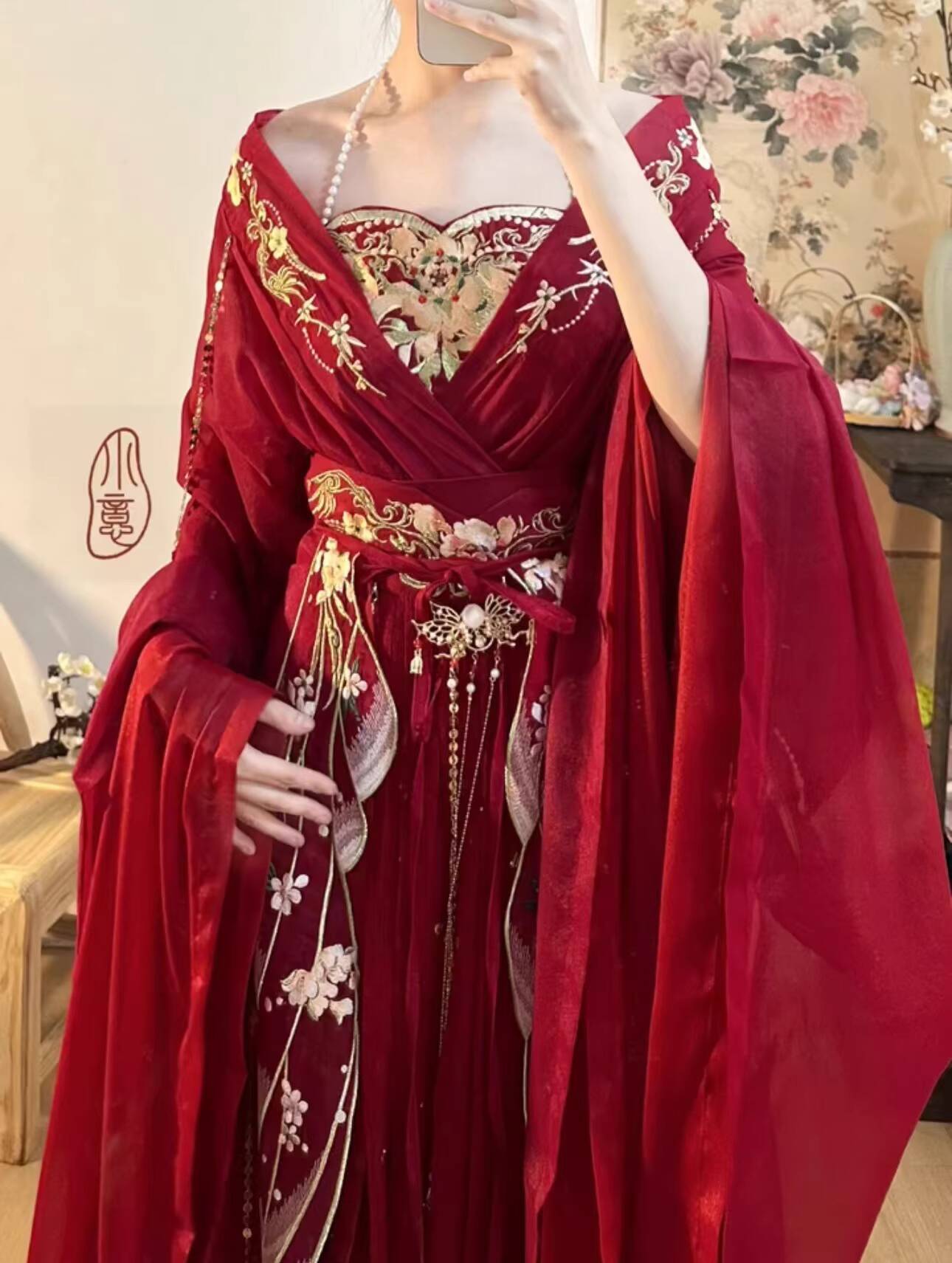 Embroidery Red - 2025 caldo Guofeng Dea Delle Fiori