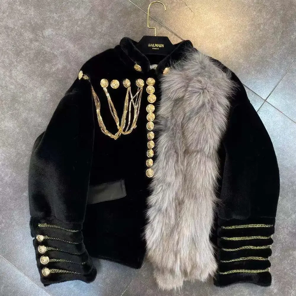 Embroidery Chain Stitch - Donna colletto alla coreana giubbotto Bomber
