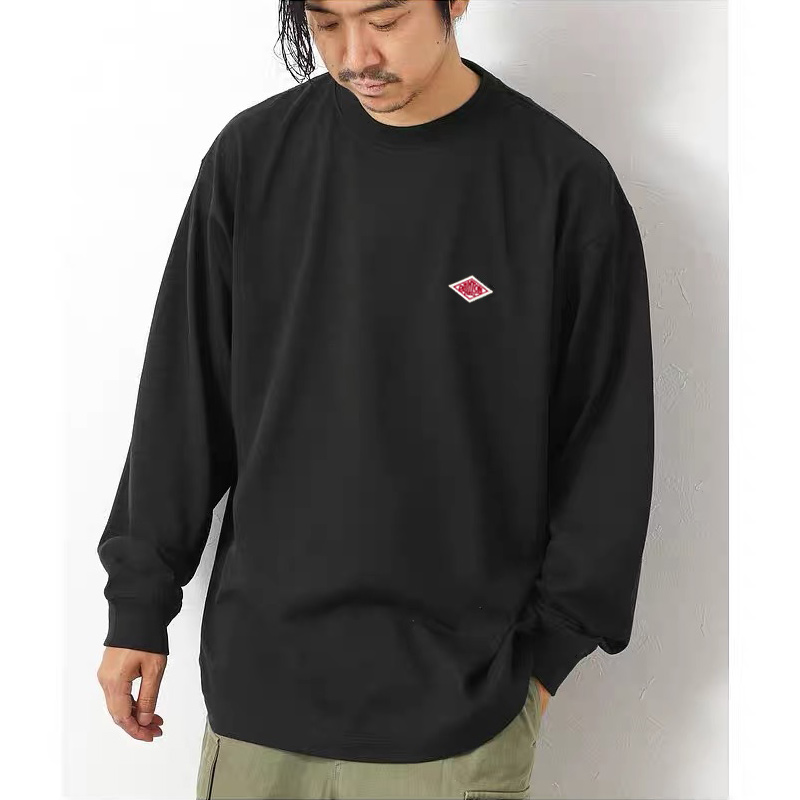 Embroidery Icon - T-shirt in cotone a maniche lunghe