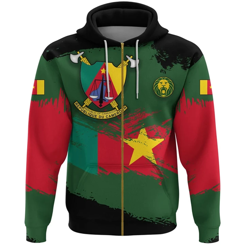 Camerun Flag Map Graphic felpe - Embroidery World recensione e prezzo