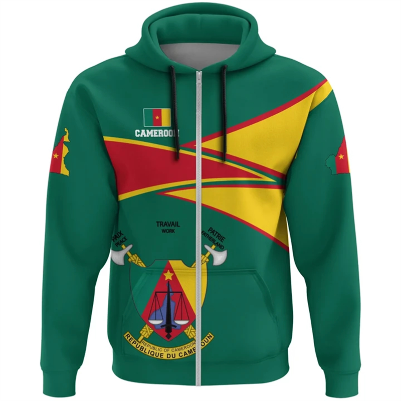 Camerun Flag Map Graphic felpe - Embroidery World recensione e prezzo