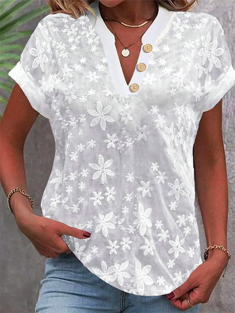 Camicetta ricamata floreale bi - Embroidery Uniforms recensione e prezzo