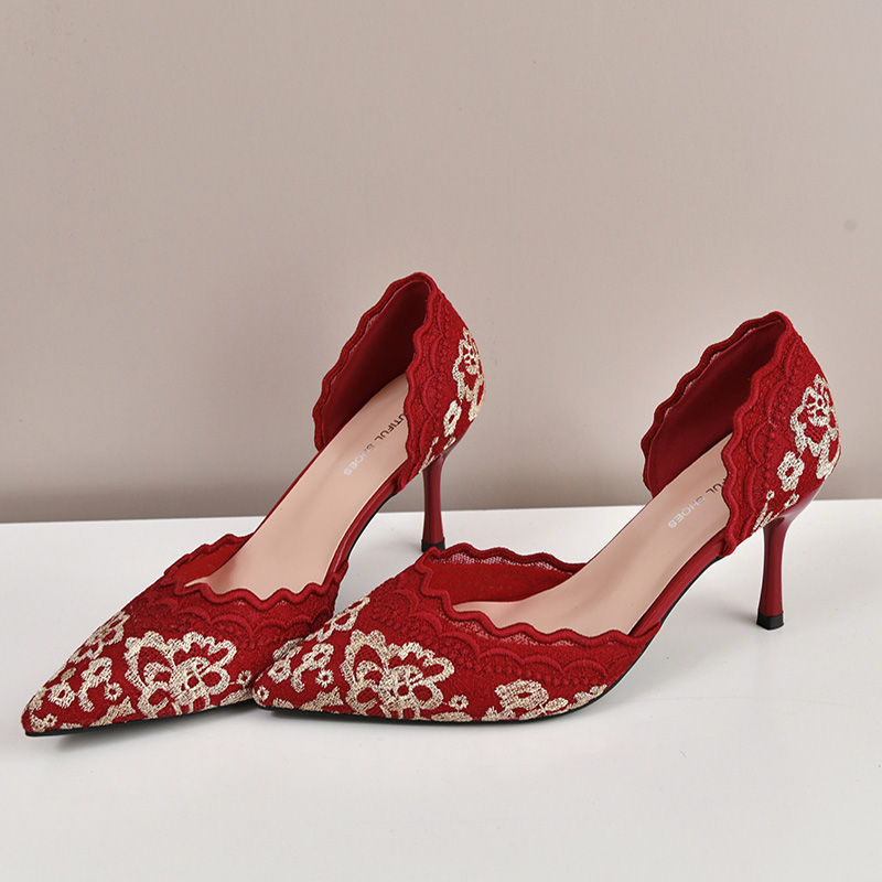 Scarpe da sposa con tacco alto - Embroidery Red recensione e prezzo