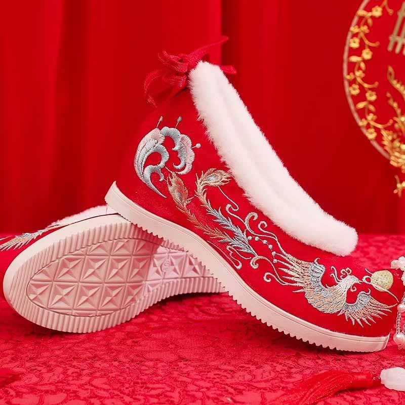 Scarpe Hanfu invernali da donn - Embroidery Red recensione e prezzo