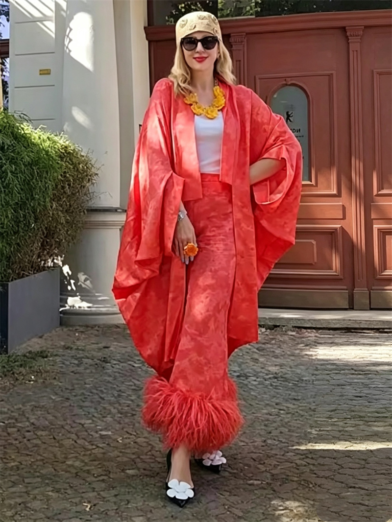 Kimono da donna in raso jacqua - Embroidery Red recensione e prezzo