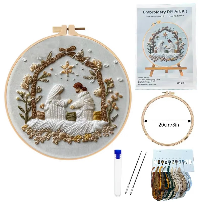 Kit da ricamo natalizio con na - Embroidery Jesus recensione e prezzo