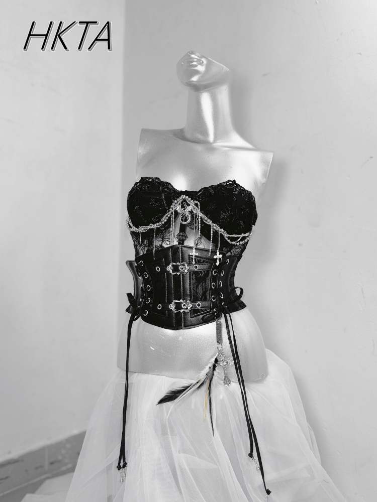 Top a tubo ricamato con piume  - Embroidery Gothic recensione e prezzo