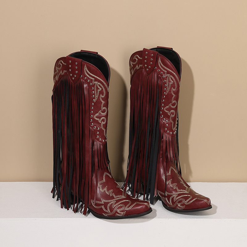 Western Cowboy stivali a metà  - Embroidery Red recensione e prezzo
