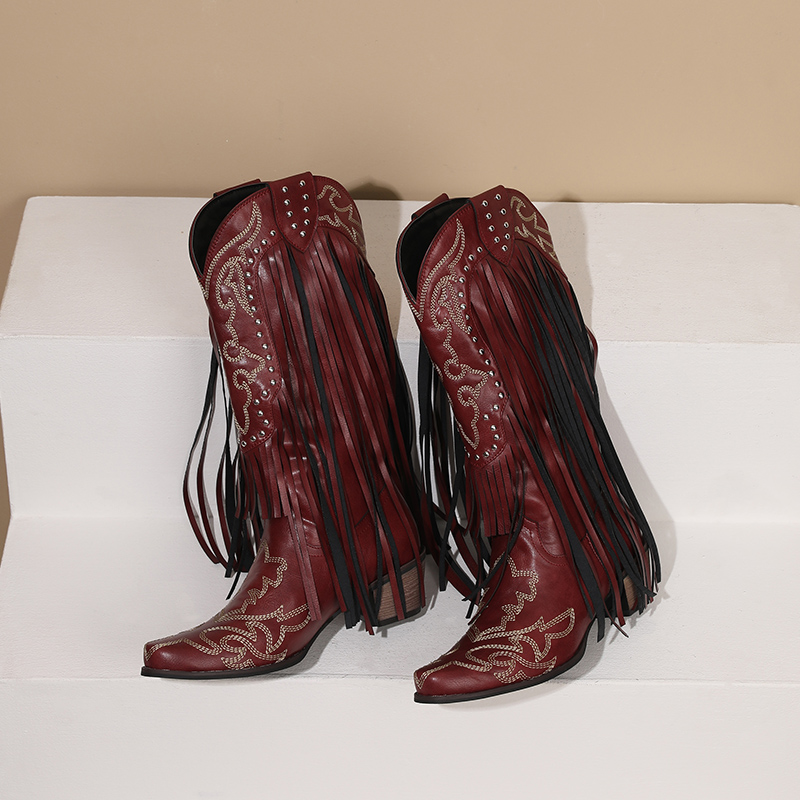 Western Cowboy stivali a metà  - Embroidery Red recensione e prezzo