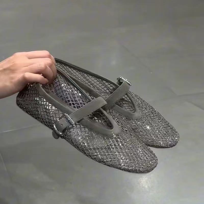 Sandali Baotou con strass inta - Embroidery Flat Shoes recensione e prezzo