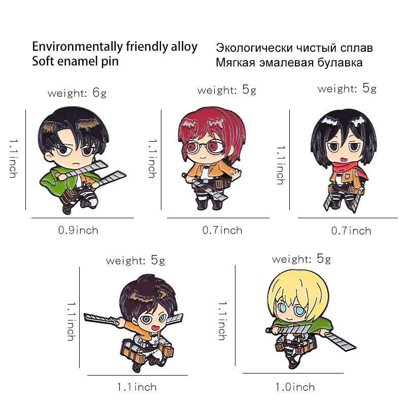 Attacco su Titano Chibi Spille - Embroidery Logo recensione e prezzo