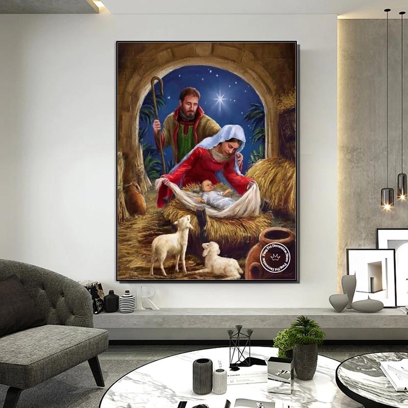 Gesù Cristo Nato Pittura piena - Embroidery Jesus recensione e prezzo
