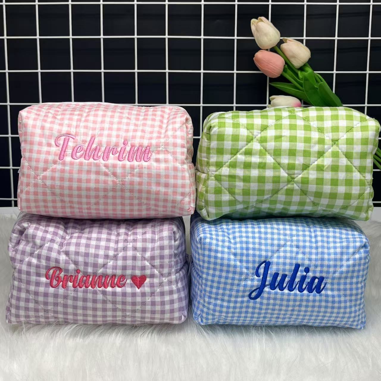 Borsa per cosmetici a righe di - Embroidery Logo recensione e prezzo