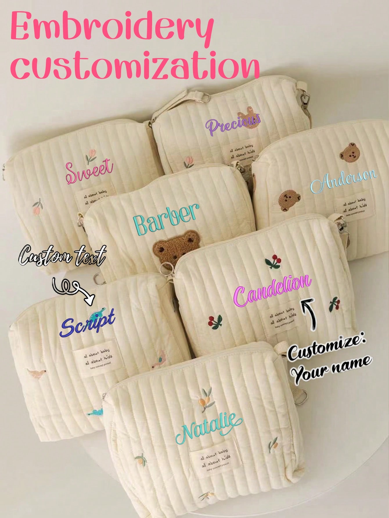 Borsa per pannolini con ricamo - Embroidery And Quilting recensione e prezzo